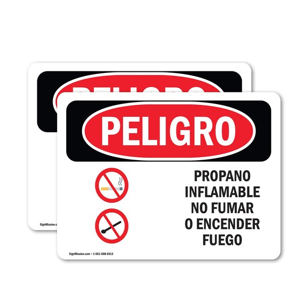 Signmission 5 in Width, Vinyl Decal, Rectangle, Spanish OS-2PACK-DS-D-35-LS-1539 - main